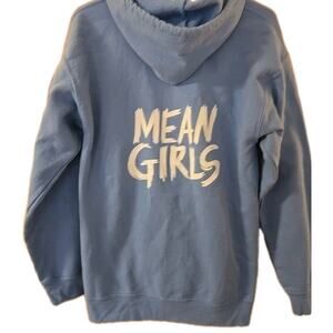 Mean Girls The Musical Hoodie Medium Blue Full Zip Hooded Sweatshirt Oversized